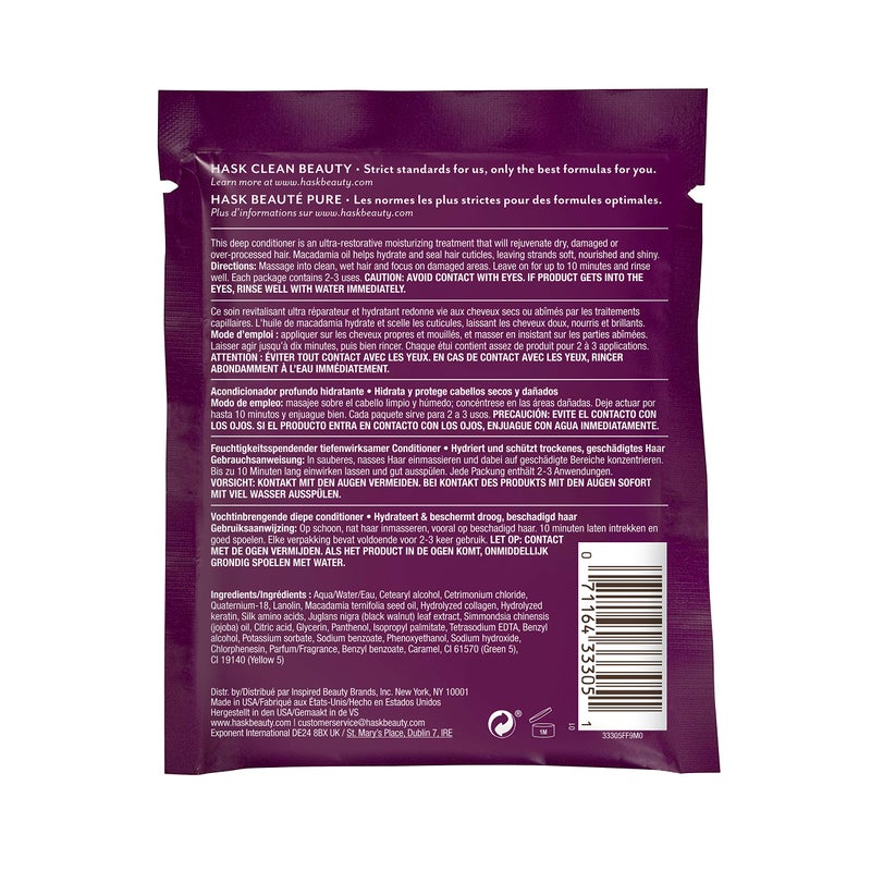 Hask Macadamia Oil Moisturizing Deep Conditioning Treatment Packet, 1.75 Ounce - Image 2