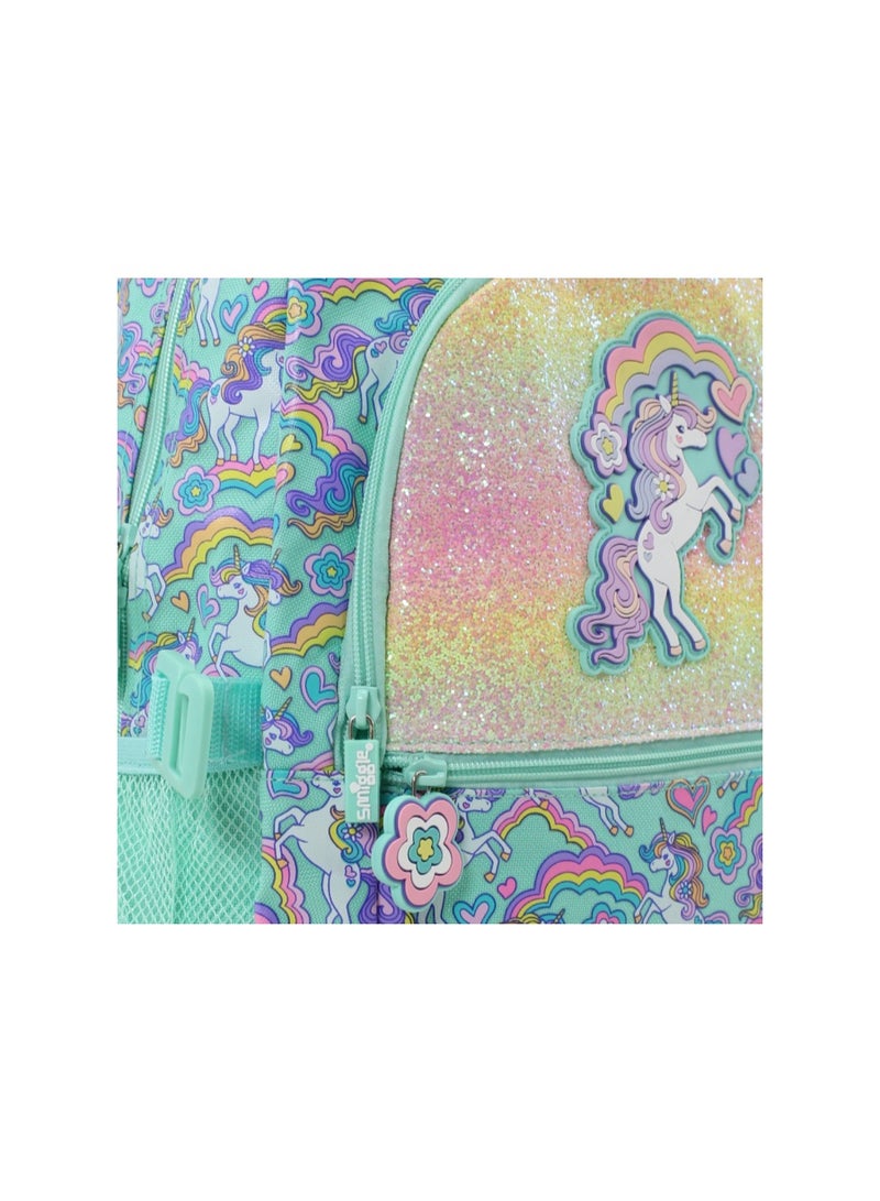 سميجل حقيبة ظهر Smiggle بتصميم وحيد القرن، مقاس 17 بوصة – لون أخضر نعناعي - Image 3