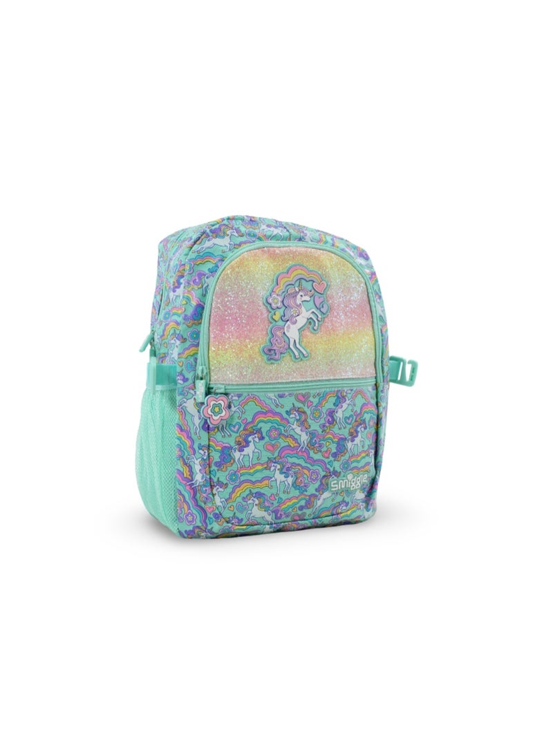 سميجل حقيبة ظهر Smiggle بتصميم وحيد القرن، مقاس 17 بوصة – لون أخضر نعناعي - Image 1