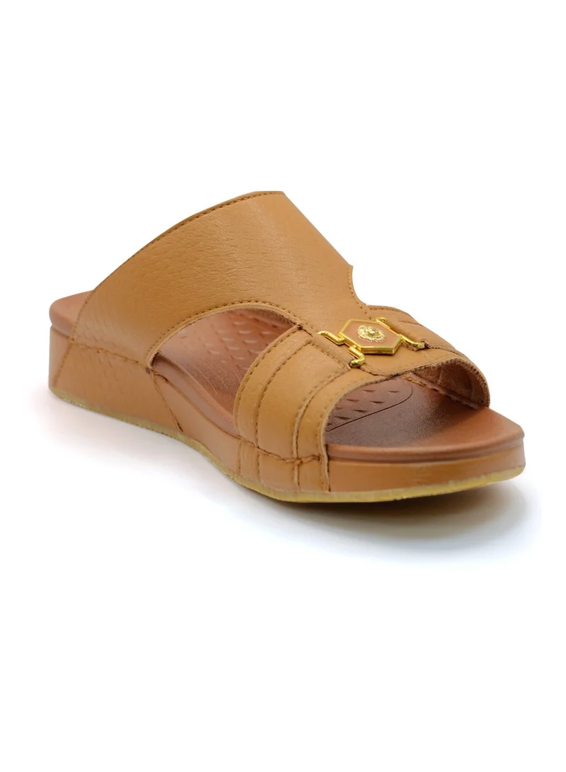 AL BAAZ Al Baaz Tan Arabic Sandals for Men - Traditional Leather Men Sandals