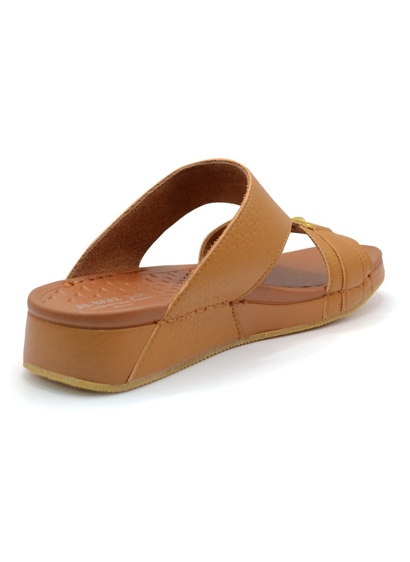 AL BAAZ - Al Baaz Tan Arabic Sandals for Men - Traditional Leather Men Sandals - Image 1
