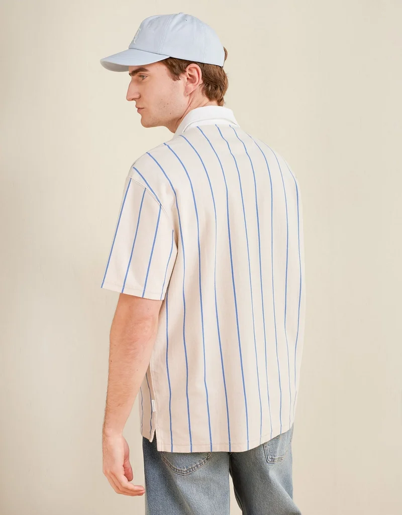American Eagle  AE Standard Fit Rugby Shirt for Men | Best Price UAE