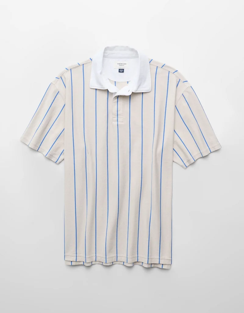 American Eagle  AE Standard Fit Rugby Shirt for Men | Best Price UAE