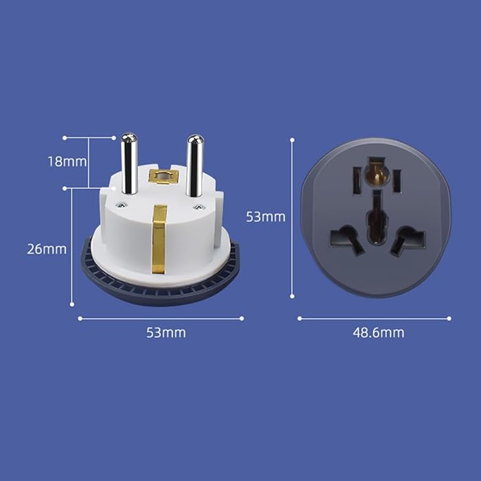 FKU Pack of 4 Plug Converter UAE USA EU UK AU CN to KSAEUGermany Socket Travel Adapter Universal Socket Travel Adaptor for Business Trip Holiday Hotel Airport for Cell Phone Laptop - Image 5