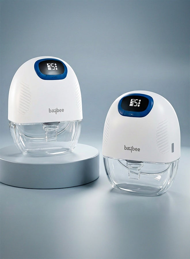 BAYBEE Portable Wearable Electric Breast Pump For Mothers - Automatic Hands Free Pumping Machine With 3 Modes And 9 Suction Levels With LED Display, Massage Mode (Double) - Image 1