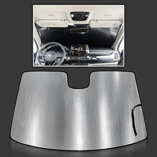 Galaxy Auto Shield GalaxyAutoShield Custom Fit Windshield Sun Shade for 2021 2022 2023 2024 2025 Kia Seltos SUV, Insulated Window Sunshade Privacy Accessories Blockout UV Reflector Protection - Made in USA - Image 1