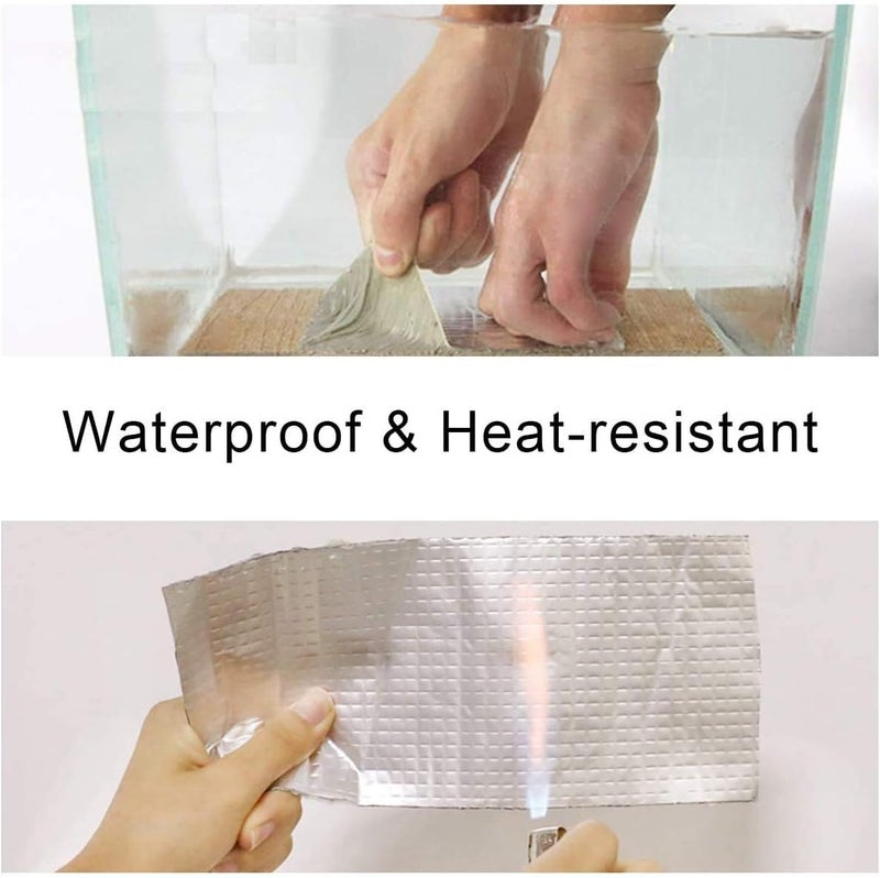 Waterproof Tape – Heavy-Duty Aluminum Butyl Repair – UV Resistant, Permanent Seal, Fix Roof Leaks, Pipes, Windows, and Sails, All-Weather Outdoor Patch for Instant Leak Proofing - Image 4