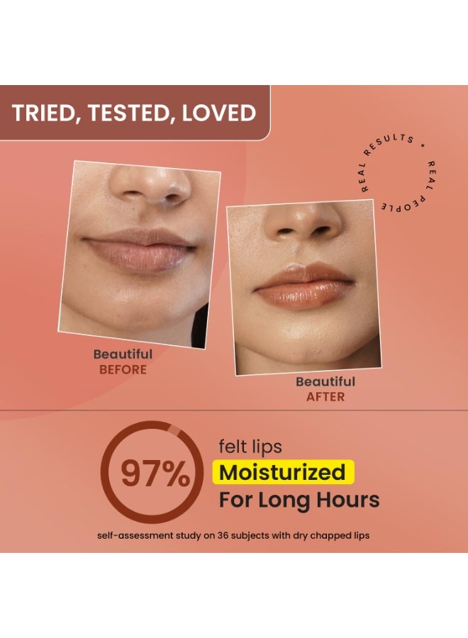 Dot & Key Cocoa Lip Balm with Shea Butter (12gm) for Naturally Glowing and Hydrated Lips | With SPF 50 for Sun Protection + Vitamin C + E | Lip Balm for Dry & Dark Lips | Lip Balm for Women - Image 3