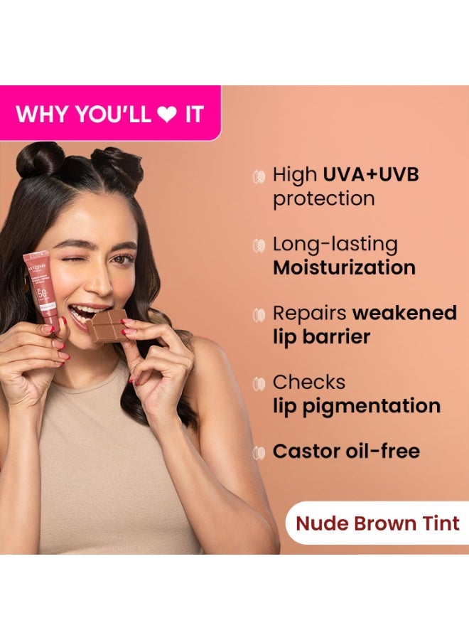 Dot & Key Ceramide & Peptide Barrier Repair Lip Balm Spf 50, Pa+++|Warm Nude, Normal Skin Type|Uva/Uvb Lip Protection|Soft Tinted Lip Moisturizer|Boosts Collagen & Instantly Plumps Lip|10Gm - Image 3