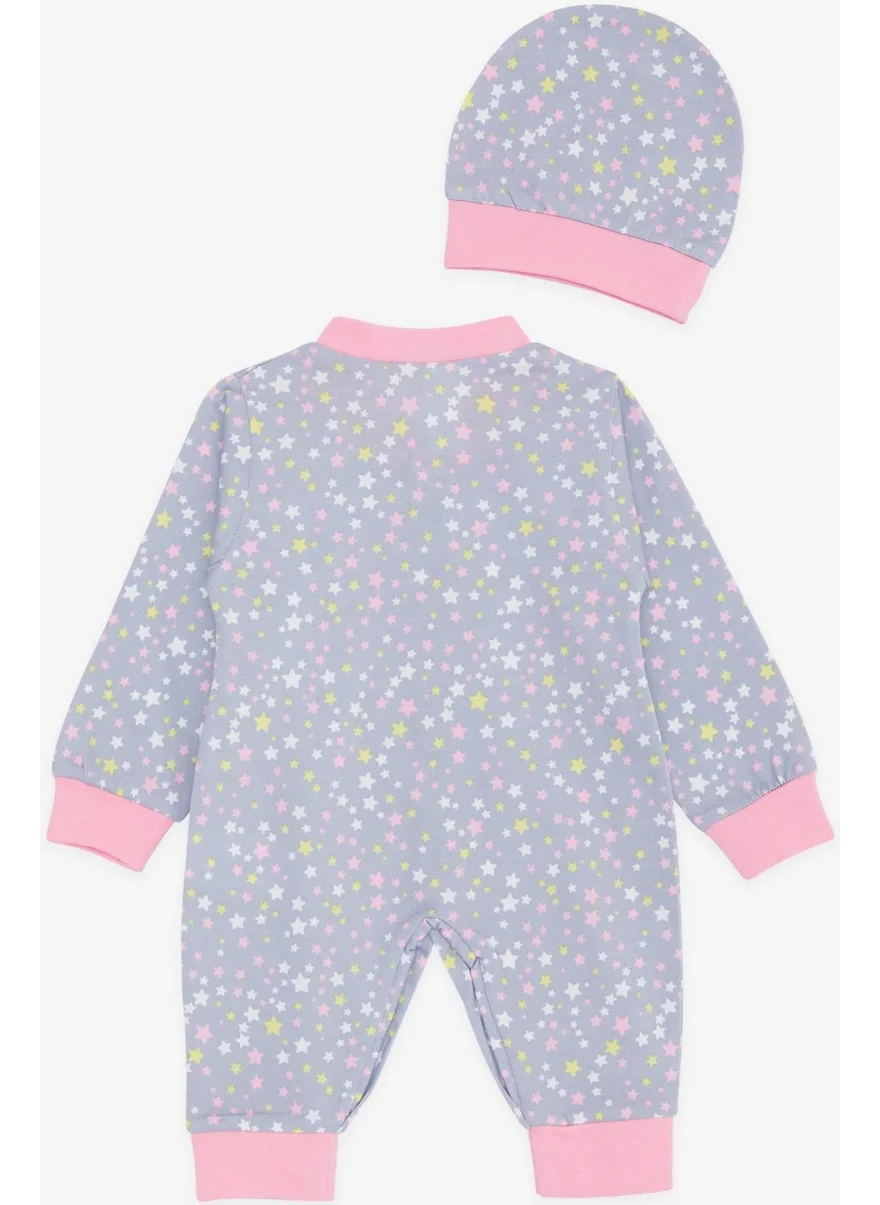 Breeze Baby Girl Jumpsuit Colorful Star Patterned 0-3 Months-6 Months, Gray
