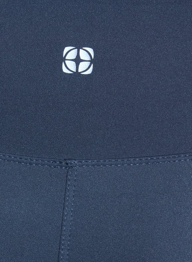 trendyol Anthracite Soft Brushed Fabric Reflective Print Detailed Full Length Knitted Sports Tights - Image 4