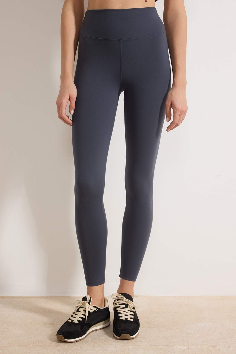 trendyol Anthracite Soft Brushed Fabric Reflective Print Detailed Full Length Knitted Sports Tights - Image 3