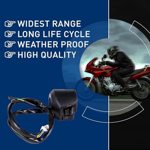 UNO Minda SW-0660AL Handle BAR Switch- Right Side (SELF Start) for-Honda-Unicorn, Mechanical 2_Way, Black - Image 4