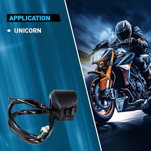 UNO Minda SW-0660AL Handle BAR Switch- Right Side (SELF Start) for-Honda-Unicorn, Mechanical 2_Way, Black - Image 3
