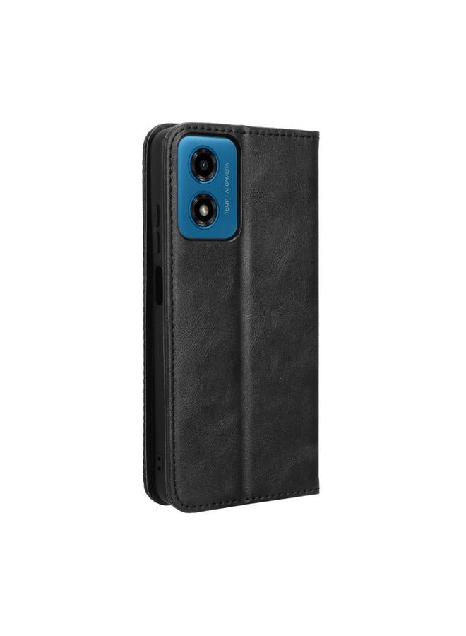 S-TOP Case For Motorola Moto G04 / G24 Magnetic Buckle Retro Texture Leather Phone Case - Image 3
