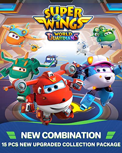 SUPER WINGS ألعاب التحويل سوبر وينغز 15 حزمة طائرات روبوت مصغرة 2 بوصة مع عجلات متحركة حقيقية للأطفال من 3 إلى 8 سنوات لوازم حفلات عيد الميلاد - Image 5