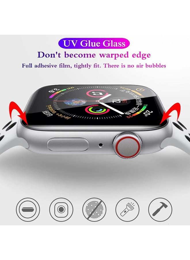 erorex Uv Liquid Curved Full Glue Full Screen Tempered Glass Film For Apple Watch Series 8 / 7 41Mm - Image 4