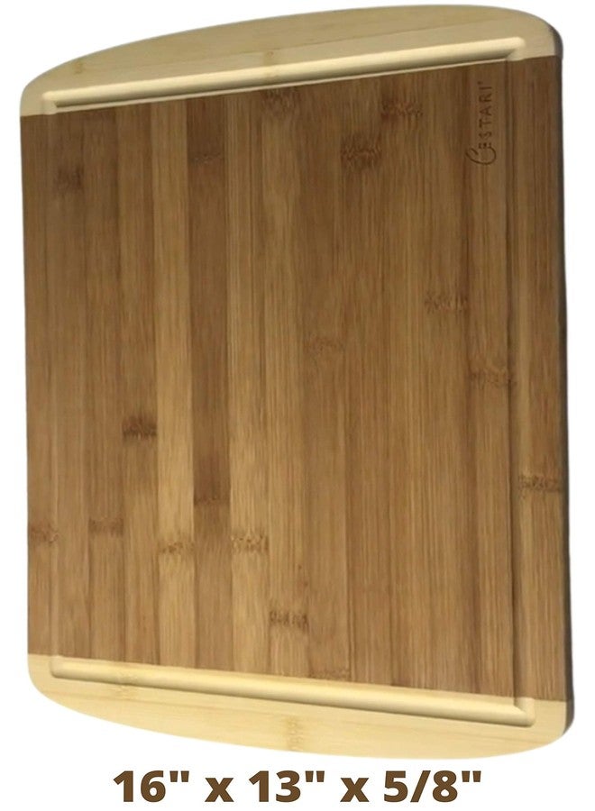 Cestari Wooden Cutting Boards for Kitchen: Organic Bamboo Wood Cutting Board with Juice Grooves - Best Wood Cutting Board for Meat & Vegetables - Large Decorative Serving Tray & Wood Cheese Board - Image 2