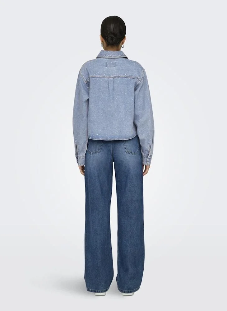 اونلي Rhinestone Embellished Shirt