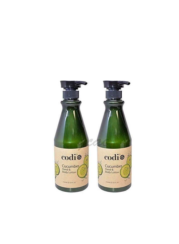 CODi Cucumber Hand & Body Lotion 750ml / 25floz (Pack of 2)