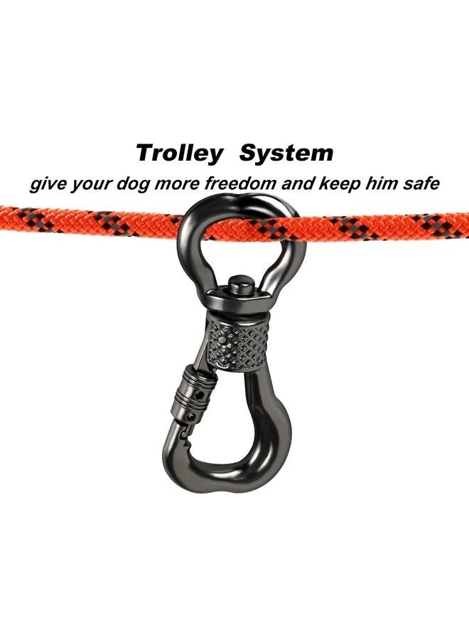 MOWKIT Tie Out Cable for Camping, 50ft Portable Overhead Trolley System for Dogs up to 200lbs，Dog Lead for Yard, Camping, Parks, Outdoor Events, 5 min Set-up - Image 2