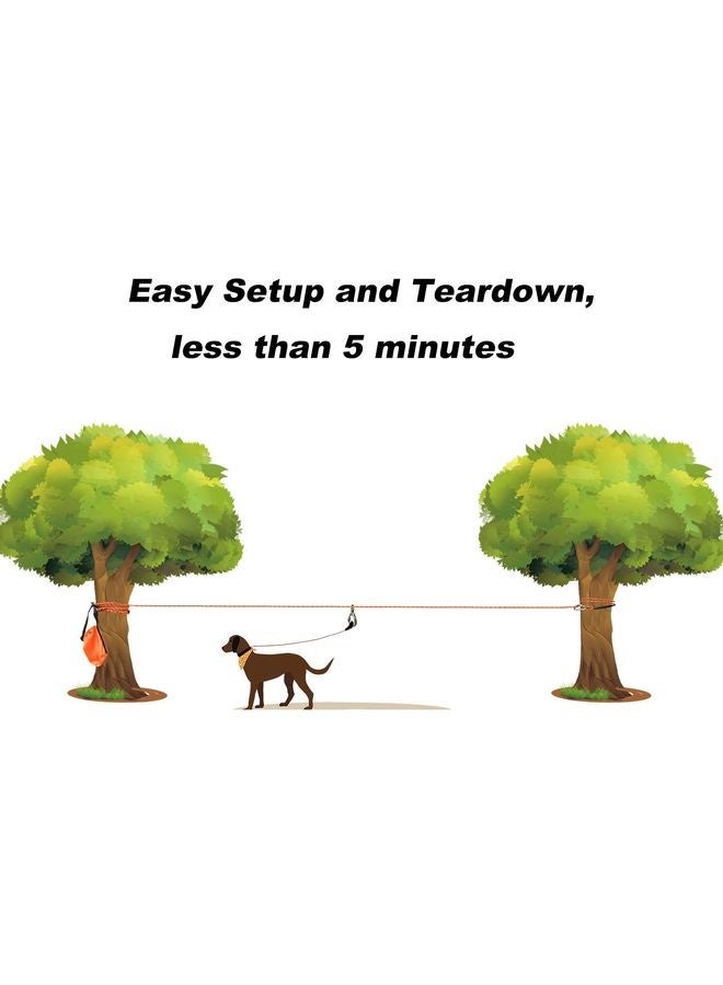 MOWKIT Tie Out Cable for Camping, 50ft Portable Overhead Trolley System for Dogs up to 200lbs，Dog Lead for Yard, Camping, Parks, Outdoor Events, 5 min Set-up - Image 5