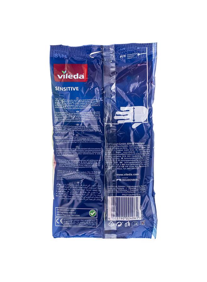 Vileda Waterproof and Disposable Extra-Fine Sensitive Latex Gloves Pink Medium VG02 - Image 3