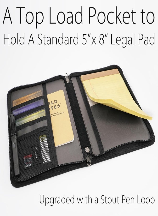 diodrio A5 Zipper Journal Notebook Cover with YKK Zipper for 5.5 x 8.25 Moleskine Cahier A5 LEUCHTTURM Planners Sketchbook, Pen Loop, Water Resistant, Refillable, Cover Pockets, Black - Image 4