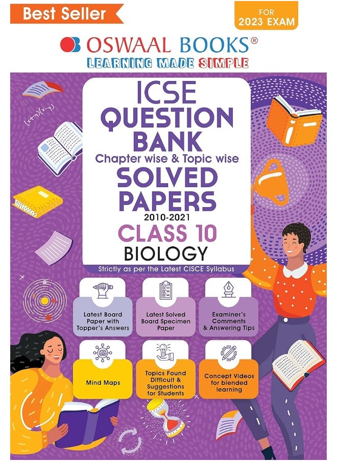 null - Oswaal ICSE Question Bank Class 10 Biology Previous 10 Years Solved Papers Chaptewise & Topicwise Book (For Board 2023 Exam) - Image 1