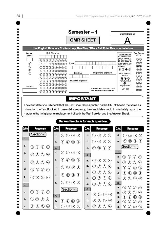 null - Oswaal ICSE Question Bank Class 10 Biology Previous 10 Years Solved Papers Chaptewise & Topicwise Book (For Board 2023 Exam) - Image 1