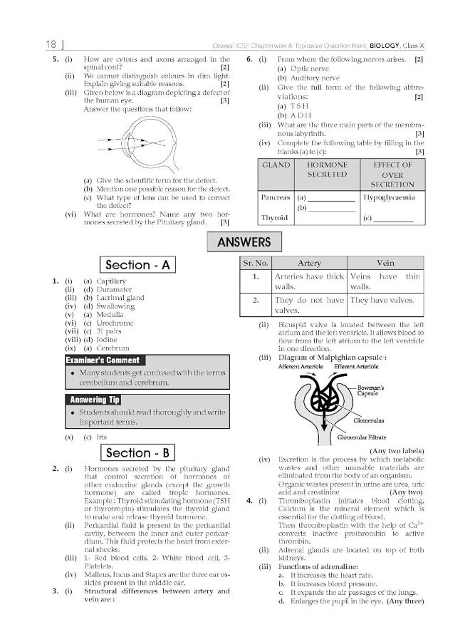 null - Oswaal ICSE Question Bank Class 10 Biology Previous 10 Years Solved Papers Chaptewise & Topicwise Book (For Board 2023 Exam) - Image 1