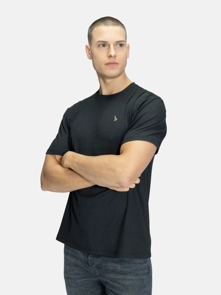 آزرز تيشيرت مضلّع برقبة مستديرة