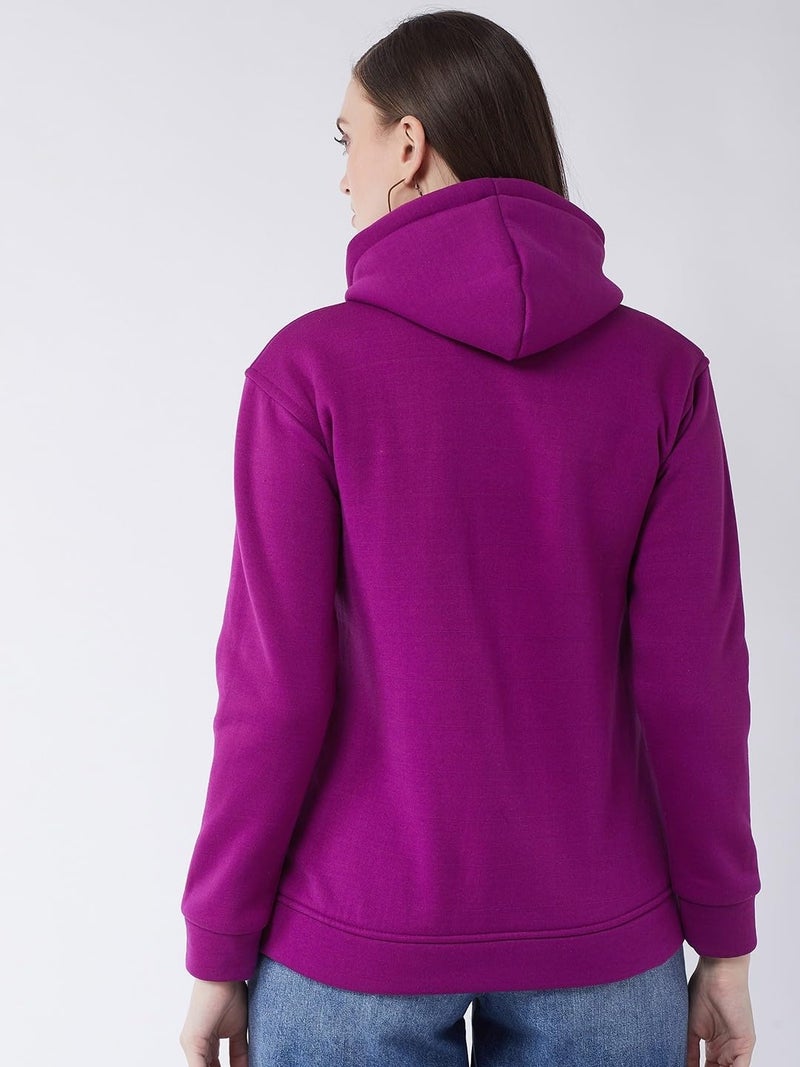 Pivl Women Solid Jacket For Winter-PURPLE-M - Image 3