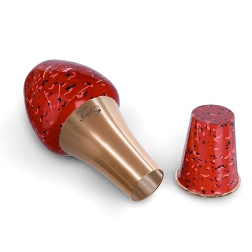 LA'VITE LA' Vite Pure Copper Coated Hammered Design Pitcher and Bedside Carafe, Lid can be Used as Glass for Drinking (1.4 LTR) Venus Jar Red… - Image 3
