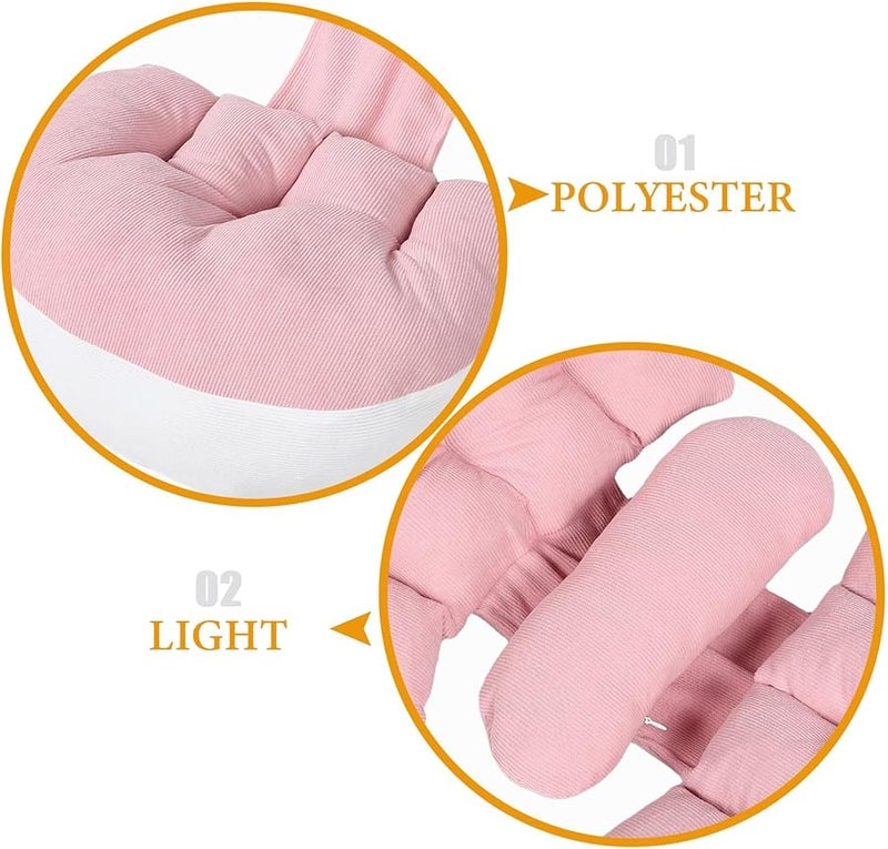 U Shaped Maternity Pillow for Pregnancy Back Support Lightweight Portable Easy Store - Image 4