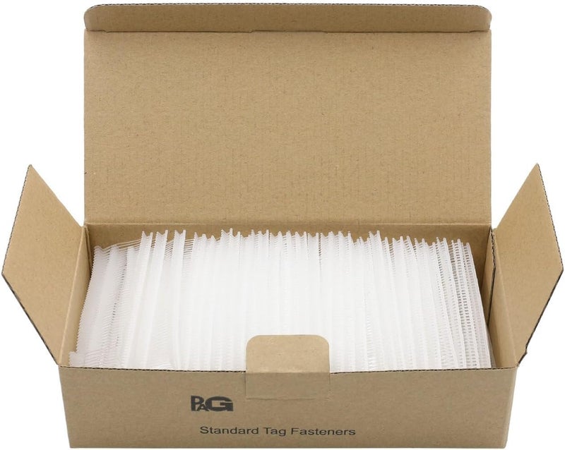 PAG 1" Standard Tagging Gun Fasteners Tag Barbs Attachments for All Standard Price Tag Gun, 5000pcs - 50pcs/Clip, Clear - Image 2