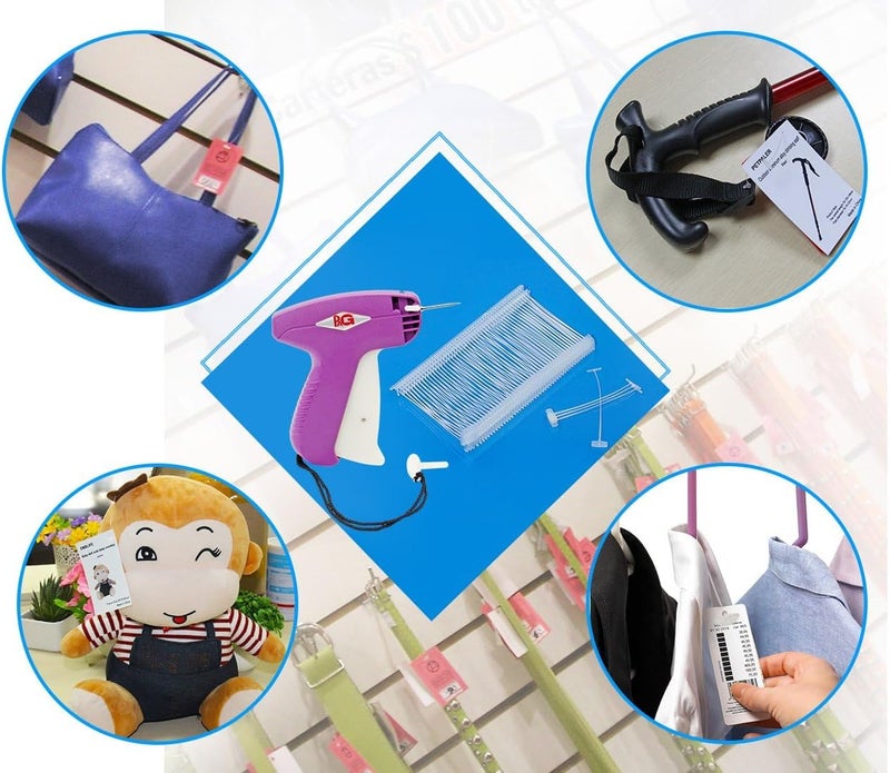 PAG 1" Standard Tagging Gun Fasteners Tag Barbs Attachments for All Standard Price Tag Gun, 5000pcs - 50pcs/Clip, Clear - Image 4