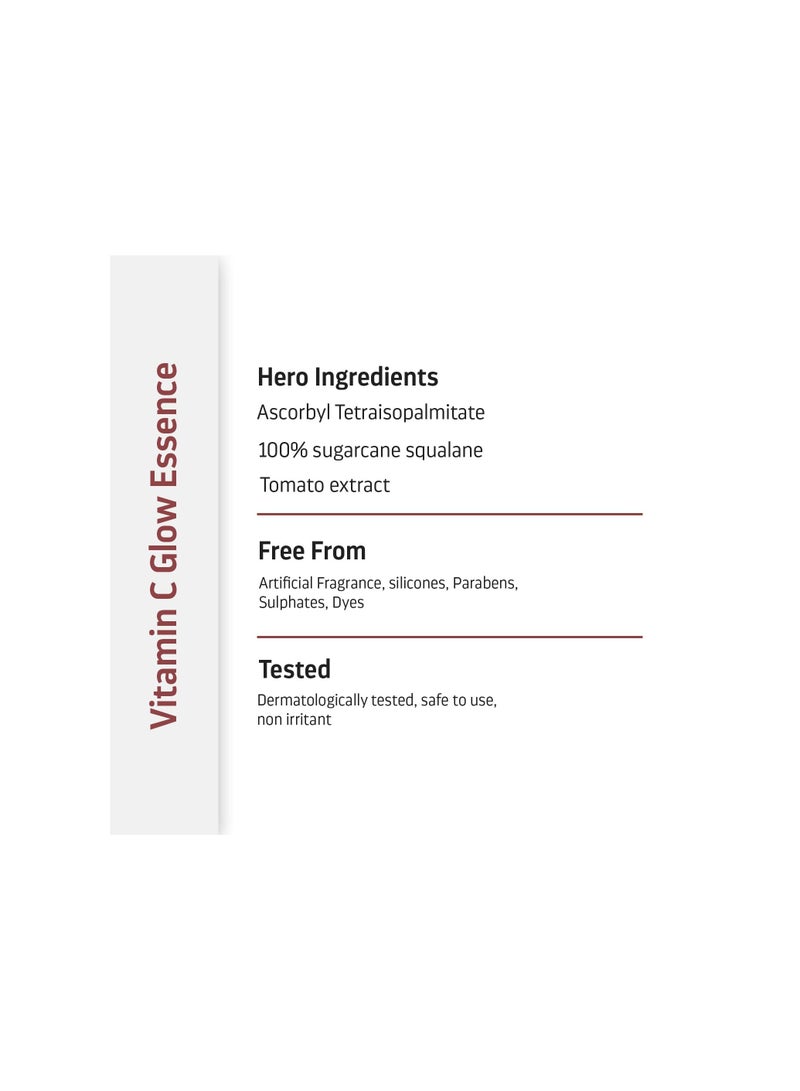 INDULGEO ESSENTIALS. Vitamin C Glow Essence Antioxidant-Rich Skin Brightening Face Serum Reduces Dark Spots Fine Lines Wrinkles and Hyperpigmentation - Image 3