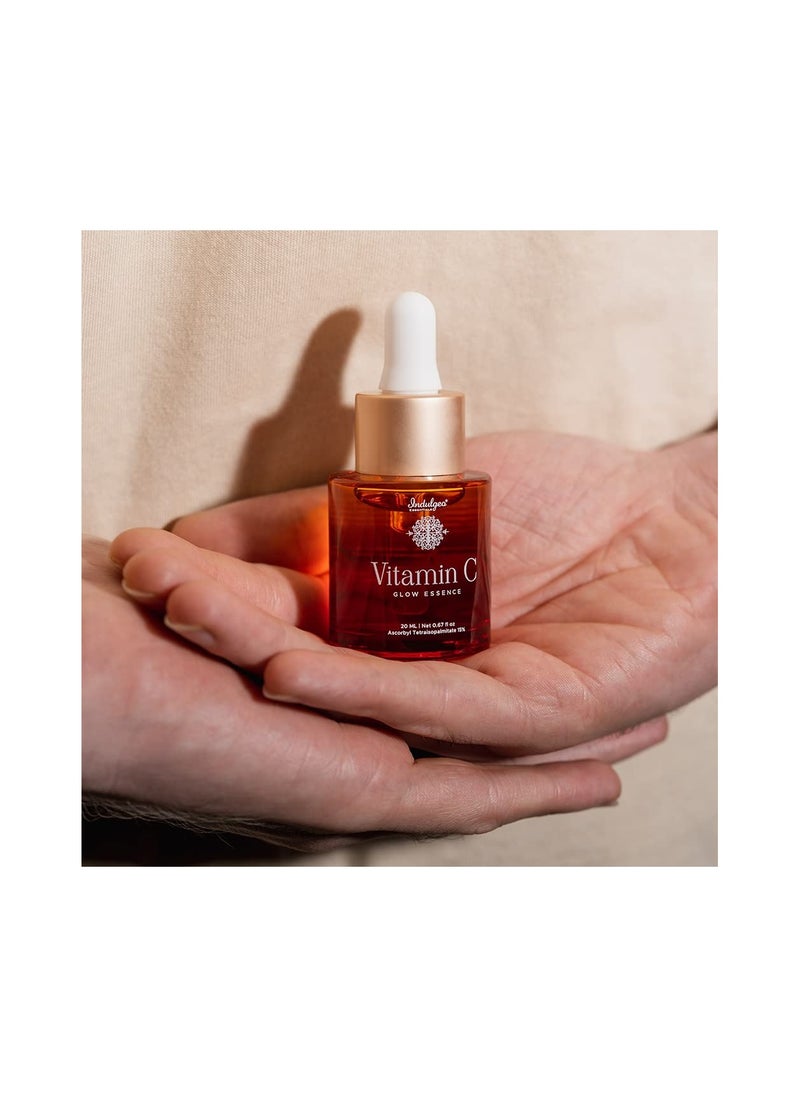 Indulgeo ESSENTIALS INDULGEO ESSENTIALS. Vitamin C Glow Essence Antioxidant-Rich Skin Brightening Face Serum Reduces Dark Spots Fine Lines Wrinkles and Hyperpigmentation  - Image 1
