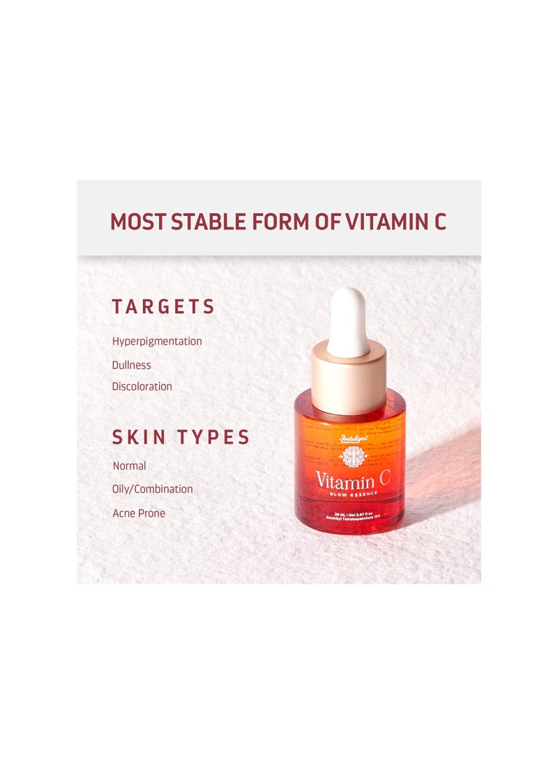 Indulgeo ESSENTIALS INDULGEO ESSENTIALS. Vitamin C Glow Essence Antioxidant-Rich Skin Brightening Face Serum Reduces Dark Spots Fine Lines Wrinkles and Hyperpigmentation  - Image 3