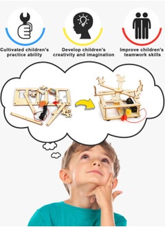 عربست 4 في 1 مجموعات STEM للأطفال من سن 4-10، مشاريع علمية وتعليمية، ألغاز ثلاثية الأبعاد، ألعاب بناء تعليمية للأعمار من 4-13، هدايا عيد ميلاد للأطفال الأولاد والبنات من 6 إلى 13 عامًا  - Image 2