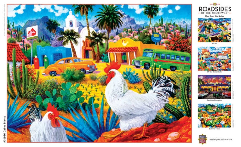 MasterPieces 550 Piece Jigsaw Puzzle for Adults and Family - Gallos Blancos - 18"x24" - Image 4