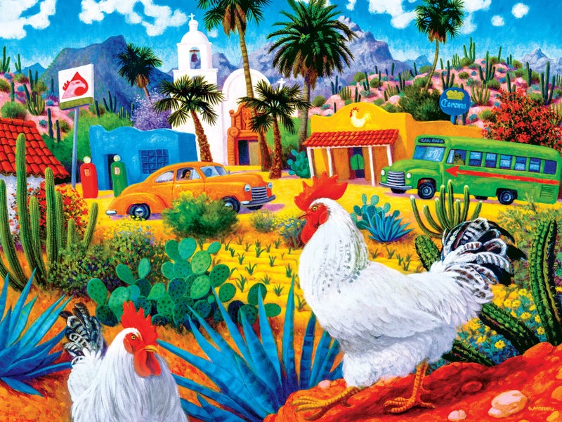 MasterPieces 550 Piece Jigsaw Puzzle for Adults and Family - Gallos Blancos - 18"x24" - Image 2