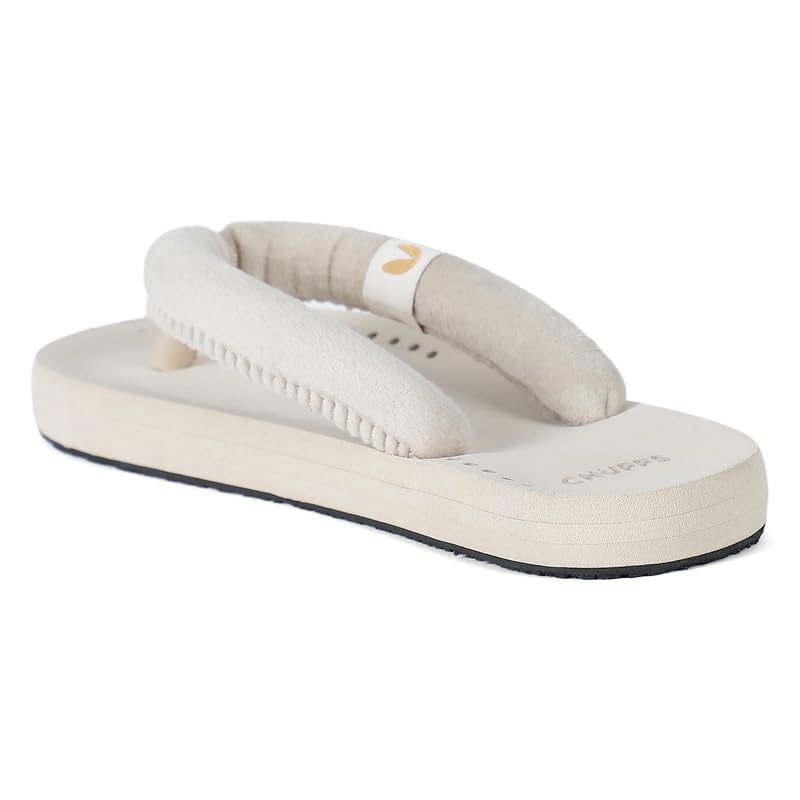 CHUPPS Plush Beige Drift Orthopedic Slippers | Soft Footpharma Footbed | Breathable Ventilation Holes | Lightweight Flip Flops | Anti-Skid Chappals for Everyday For Womens - Image 5