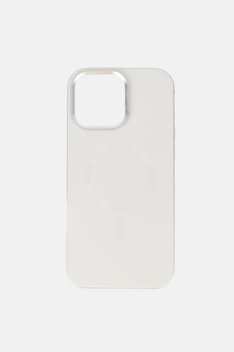 LEVELO iPhone 16 Pro Max Opulis Magsafe Compatible Protective Case, White - Image 1