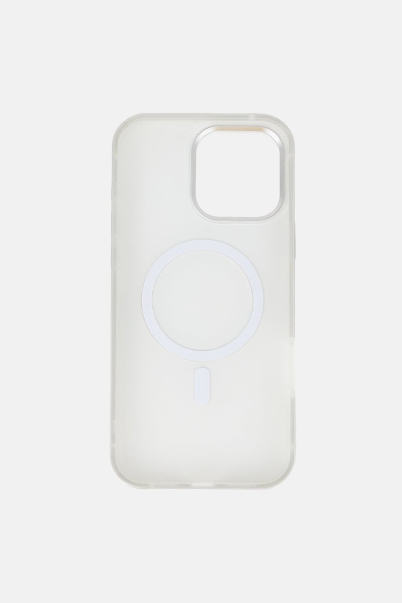 LEVELO iPhone 16 Pro Max Opulis Magsafe Compatible Protective Case, White - Image 3