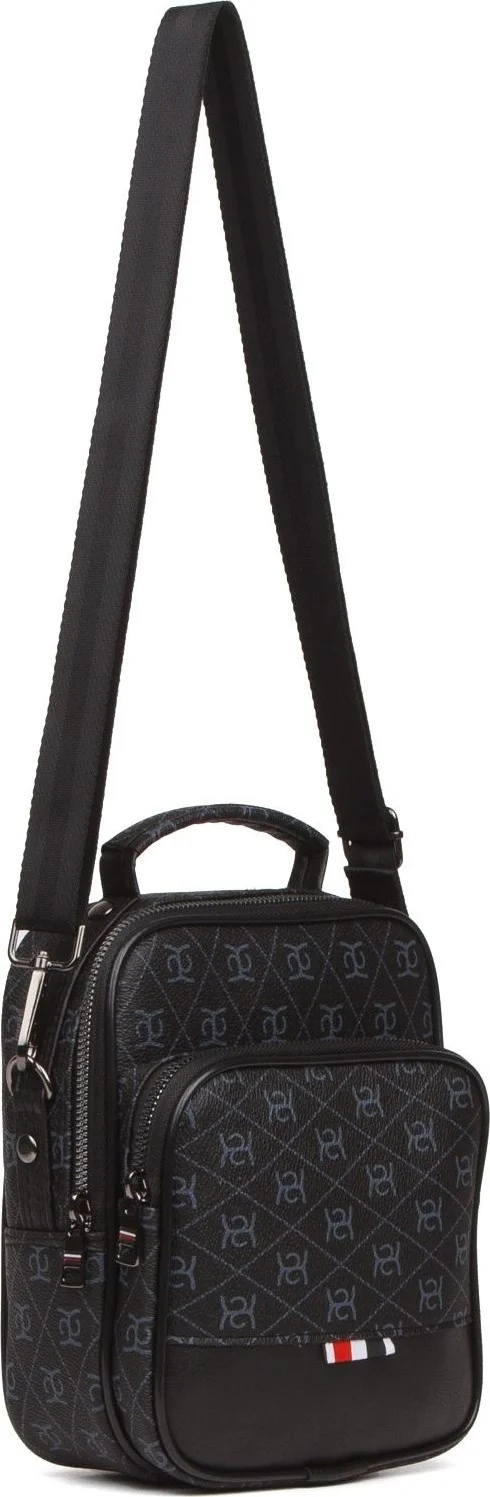Adelina Bags Men's Black Patterned Hand and Shoulder Bag