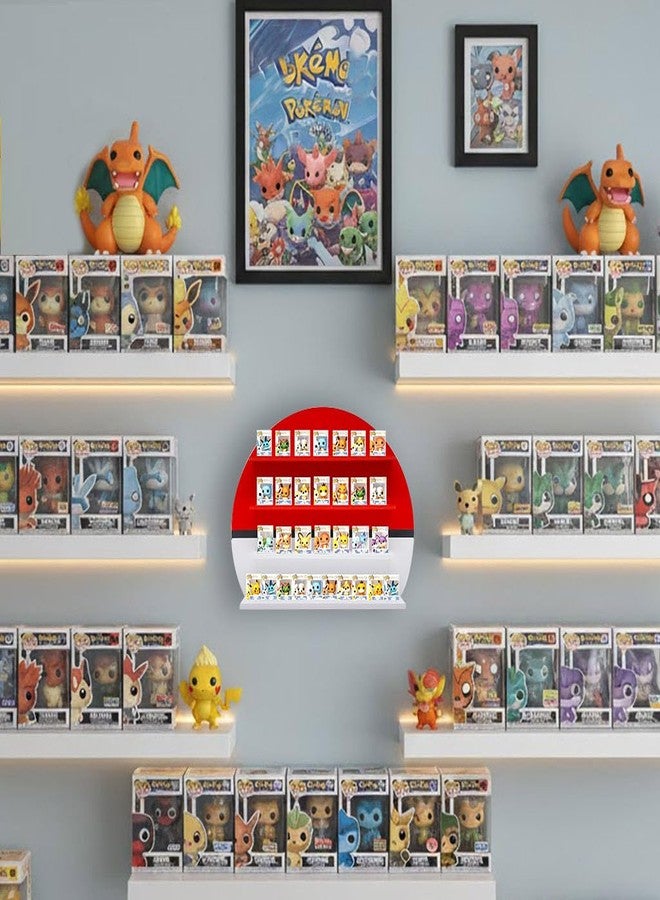 حامل عرض AUFGELD متوافق مع Funko Bitty، سلسلة Poke-Moong، حامل تنظيم لدمى Bitty Pops، قابل للتثبيت على الحائط، رف عائم - Image 2