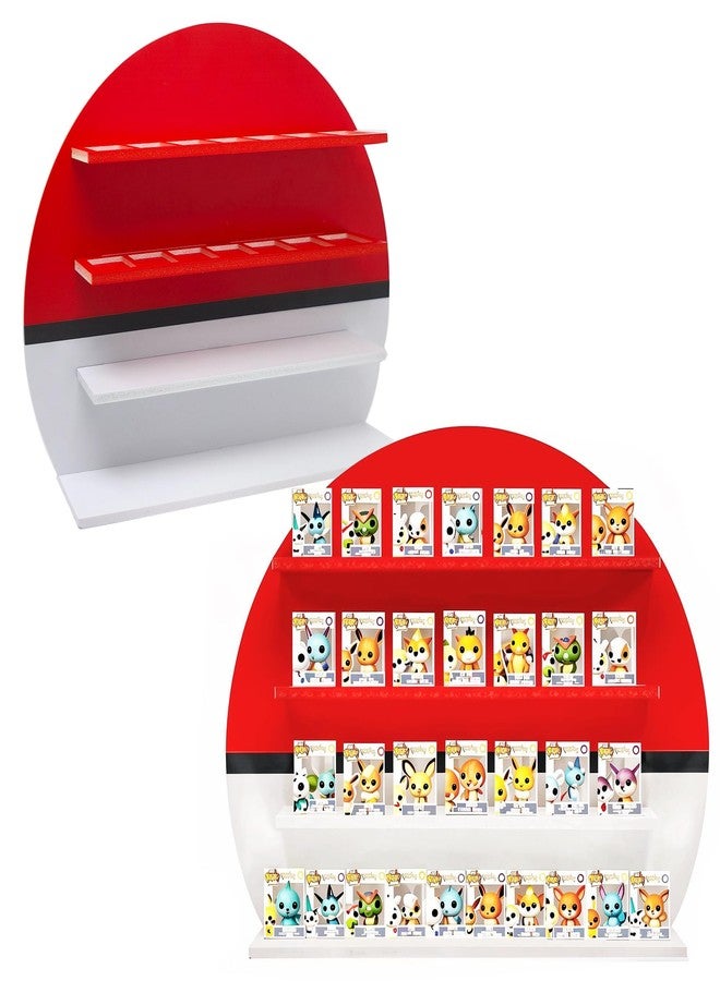 حامل عرض AUFGELD متوافق مع Funko Bitty، سلسلة Poke-Moong، حامل تنظيم لدمى Bitty Pops، قابل للتثبيت على الحائط، رف عائم - Image 1