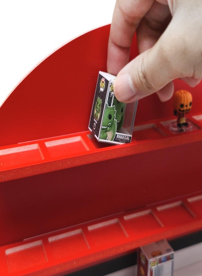 حامل عرض AUFGELD متوافق مع Funko Bitty، سلسلة Poke-Moong، حامل تنظيم لدمى Bitty Pops، قابل للتثبيت على الحائط، رف عائم - Image 3